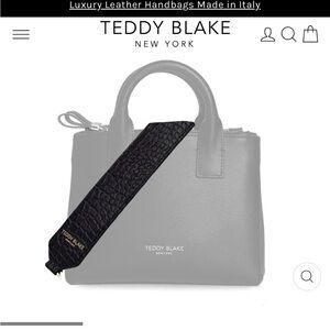 Teddy Blake Croc Black Leather wide strap